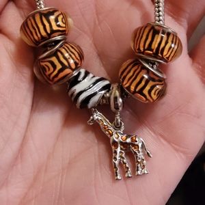 Animal print charm set